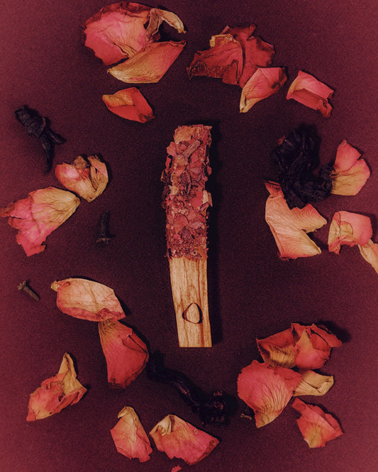 Palo Santo Stick with Rose, Hibiscus & Clove | A Little Warmer